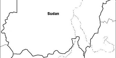 Mapa Súdánu prázdné