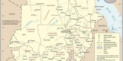 Mapa Súdánu státy